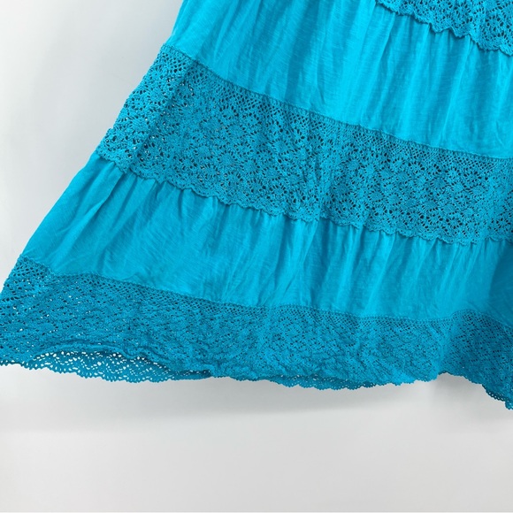 Lane Bryant Blue Knit Lace Maxi Skirt 14/16 - Picture 3 of 9
